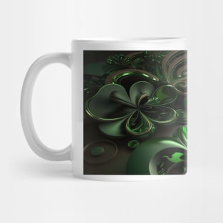 St Patricks Day Artwork - Green abstract artwork Mug